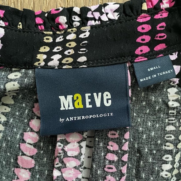 Maeve Anthropologie Colette Peasant Boho Blouse Balloon Sleeve Striped Print - Picture 8 of 16